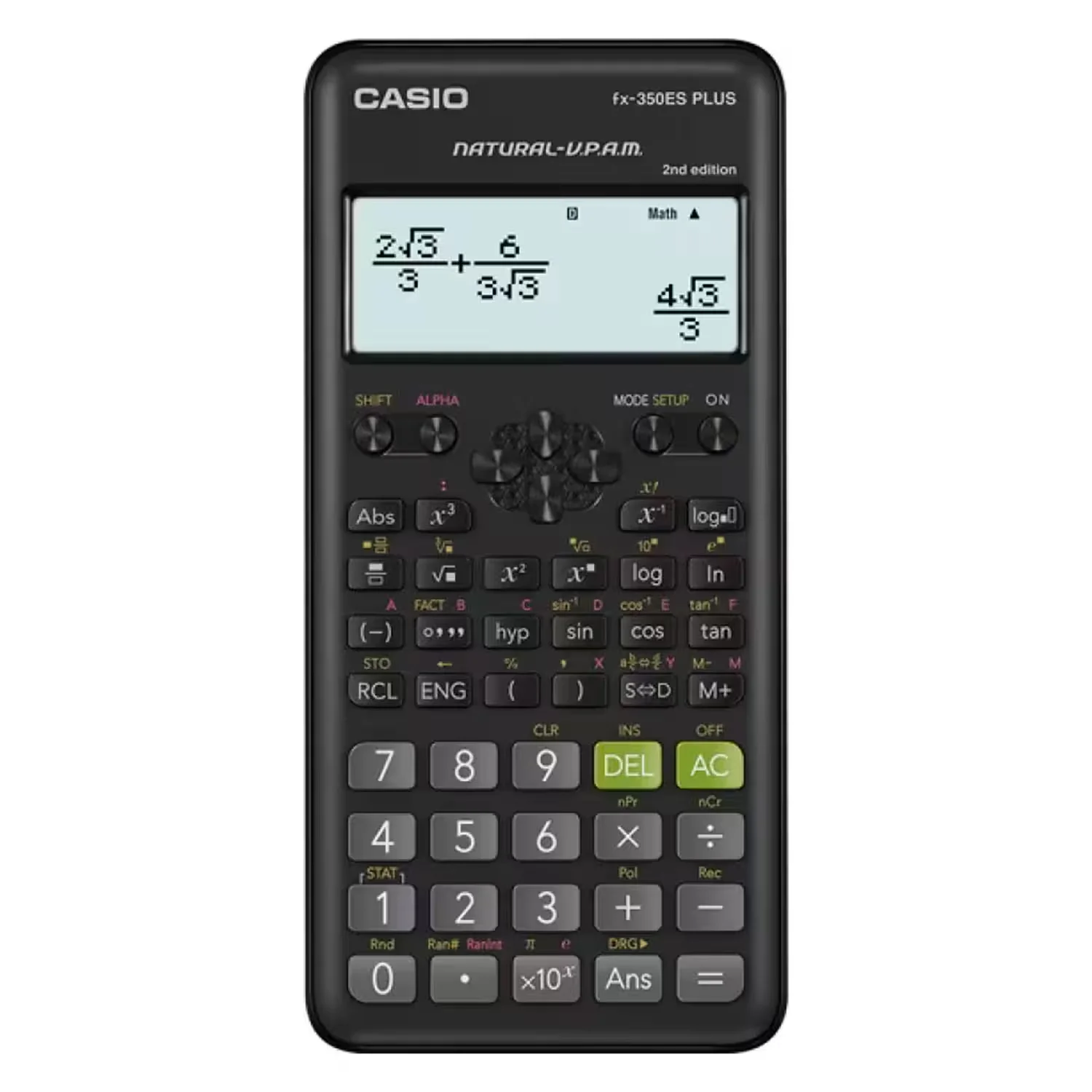 Calculadora Ciêntifica Casio FX-350ES Plus 12 Dígitos - Preto