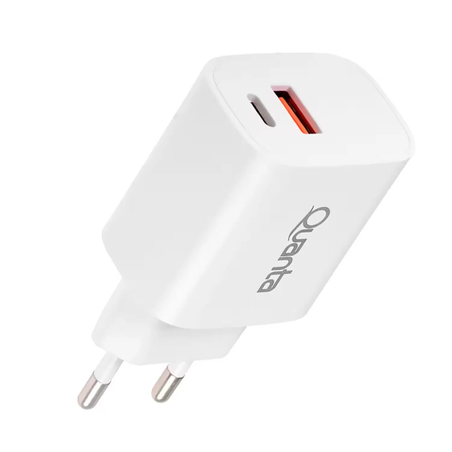 Carregador Quanta QTCACR2 20W USB-A/USB-C - Branco