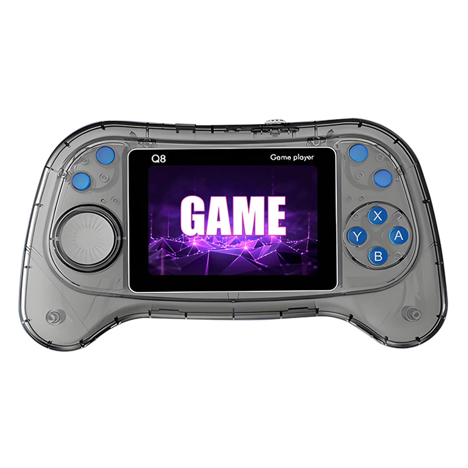 Console Portátil Q8 800 Jogos - Preto Transparente