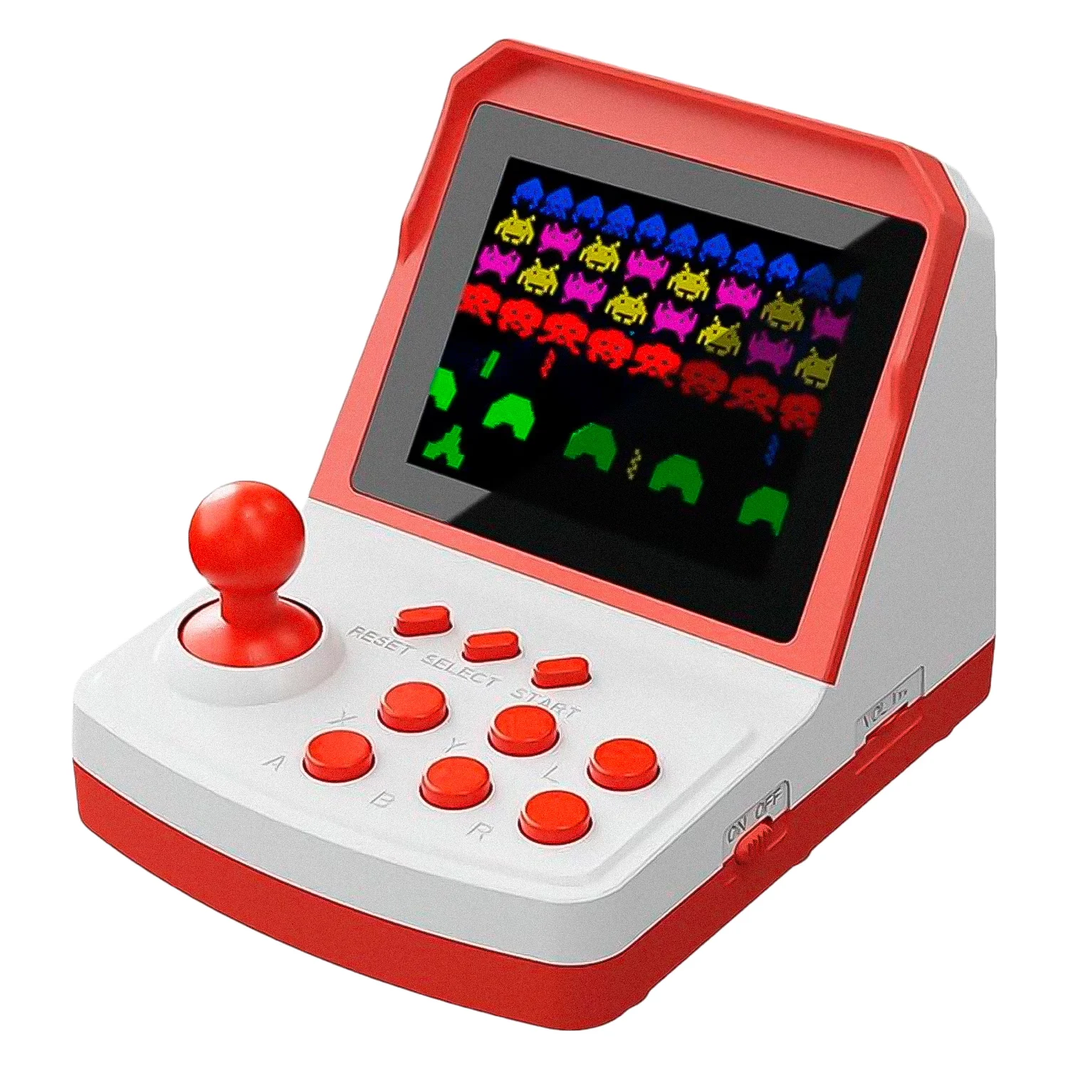 Console Retro Arcade A6 Plus Tela 3.5" 912 Jogos - Branco e Vermelho