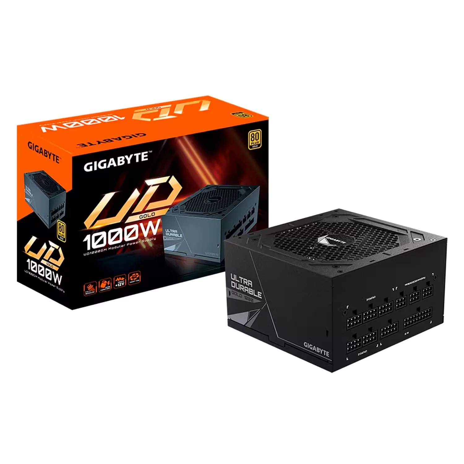 Fonte Gigabyte GP-UD1000GM ATX 1000W 80 Plus Gold PFC Ativo Full Modular Bivolt - Preto