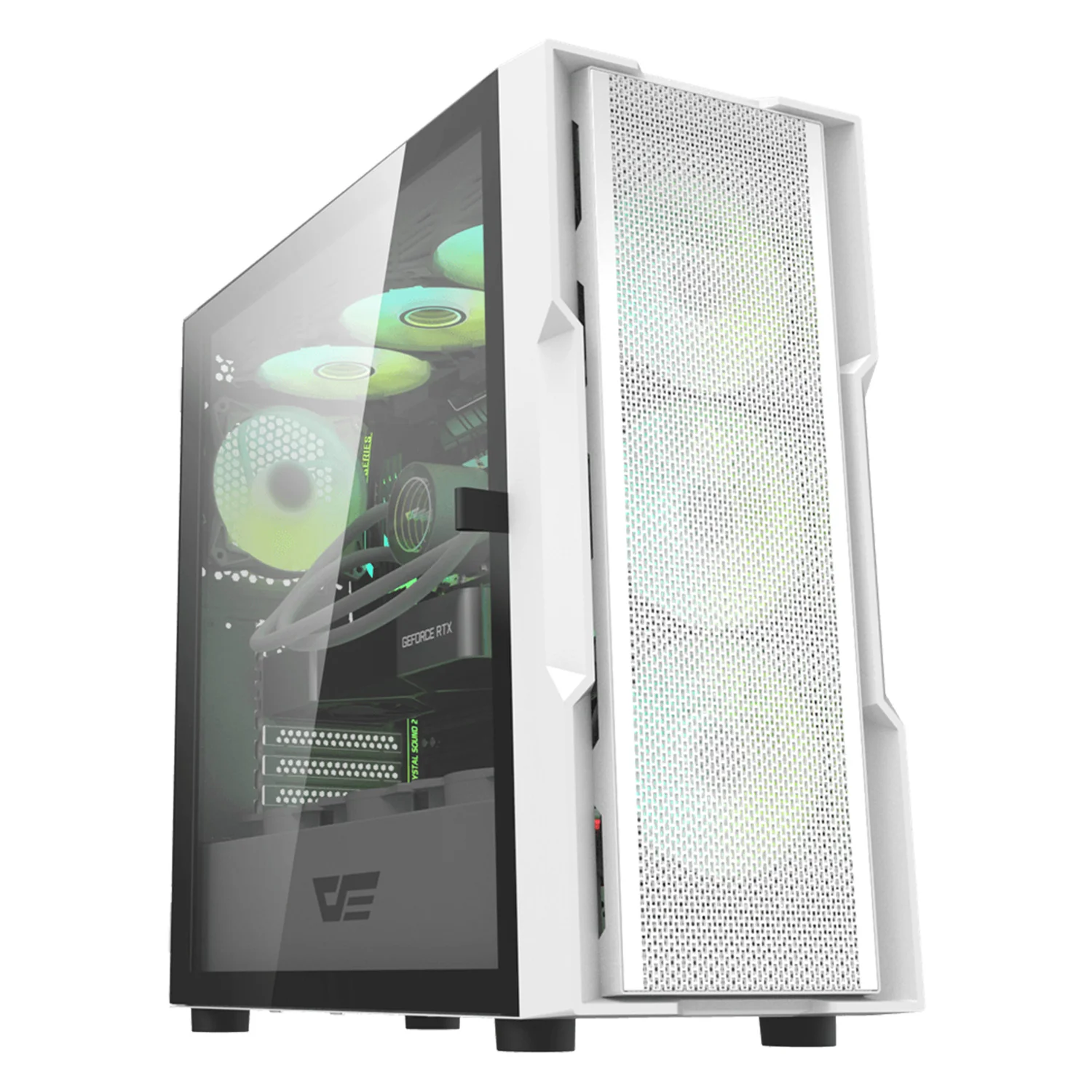 Gabinete Gamer darkFlash DK431 Glass Mid Tower - Branco (4 Fans ARGB)