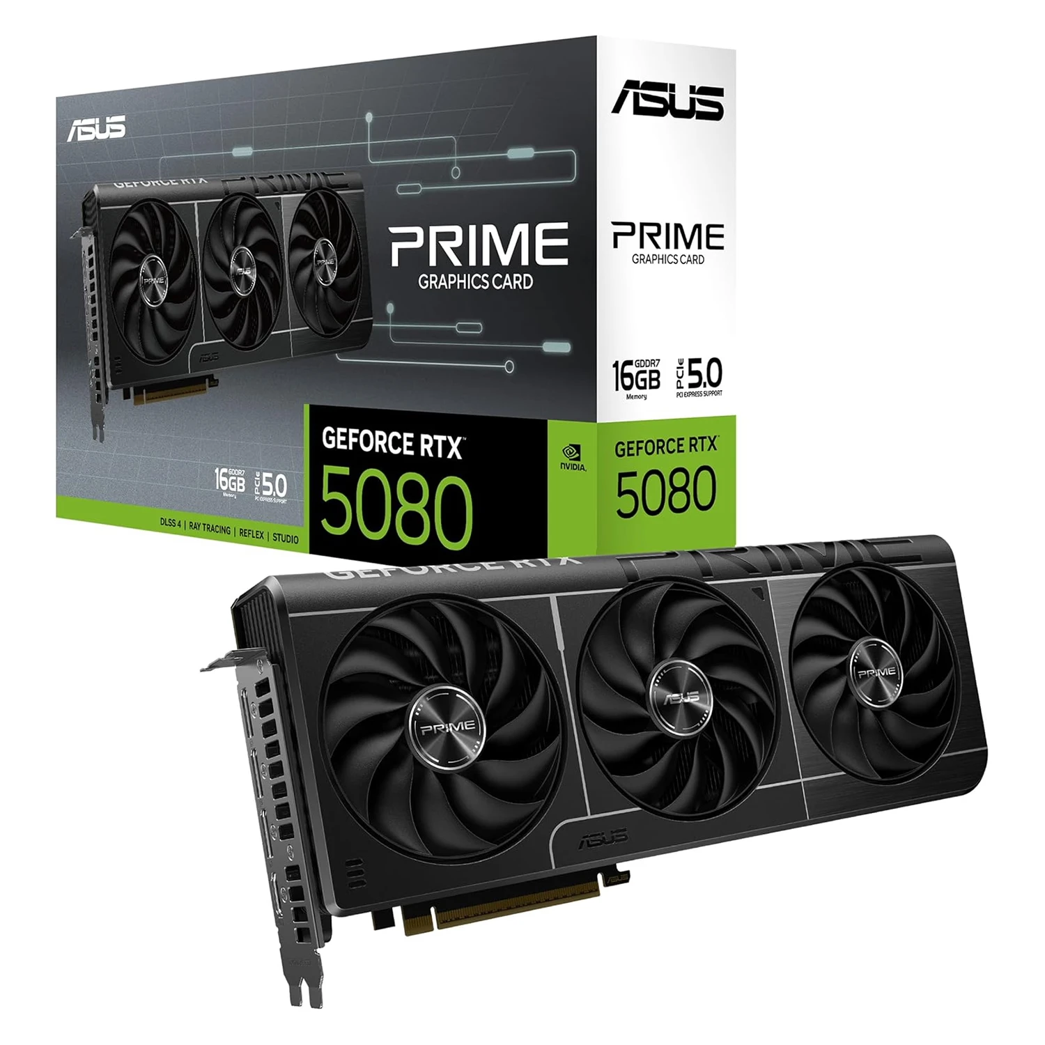 Placa de Vídeo Asus Prime OC NVIDIA GeForce RTX-5080 16GB GDDR7 - PRIME-RTX5080-16G