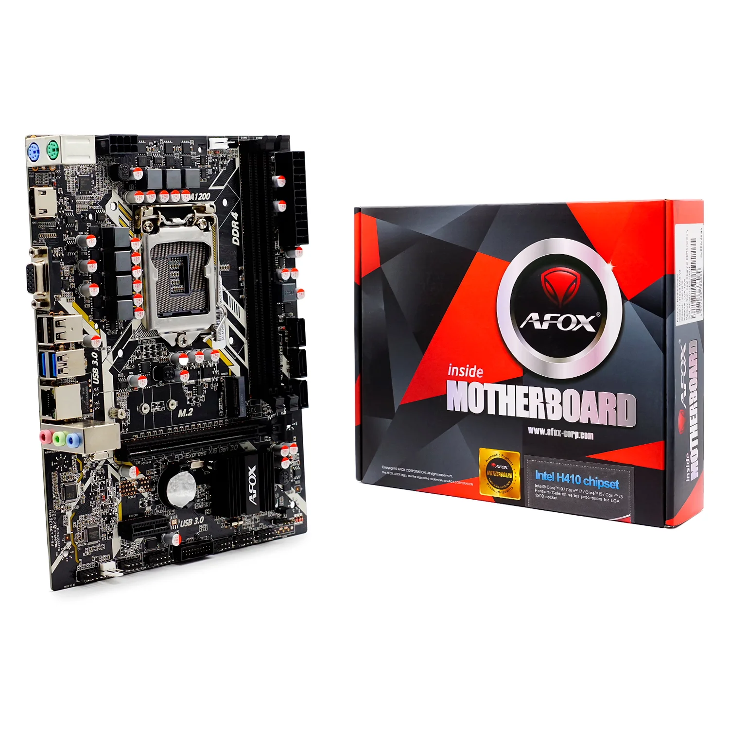 Placa Mãe Afox IH410-MA5-V2 Socket LGA 1200 Chipset Intel 410 DDR4 Micro ATX