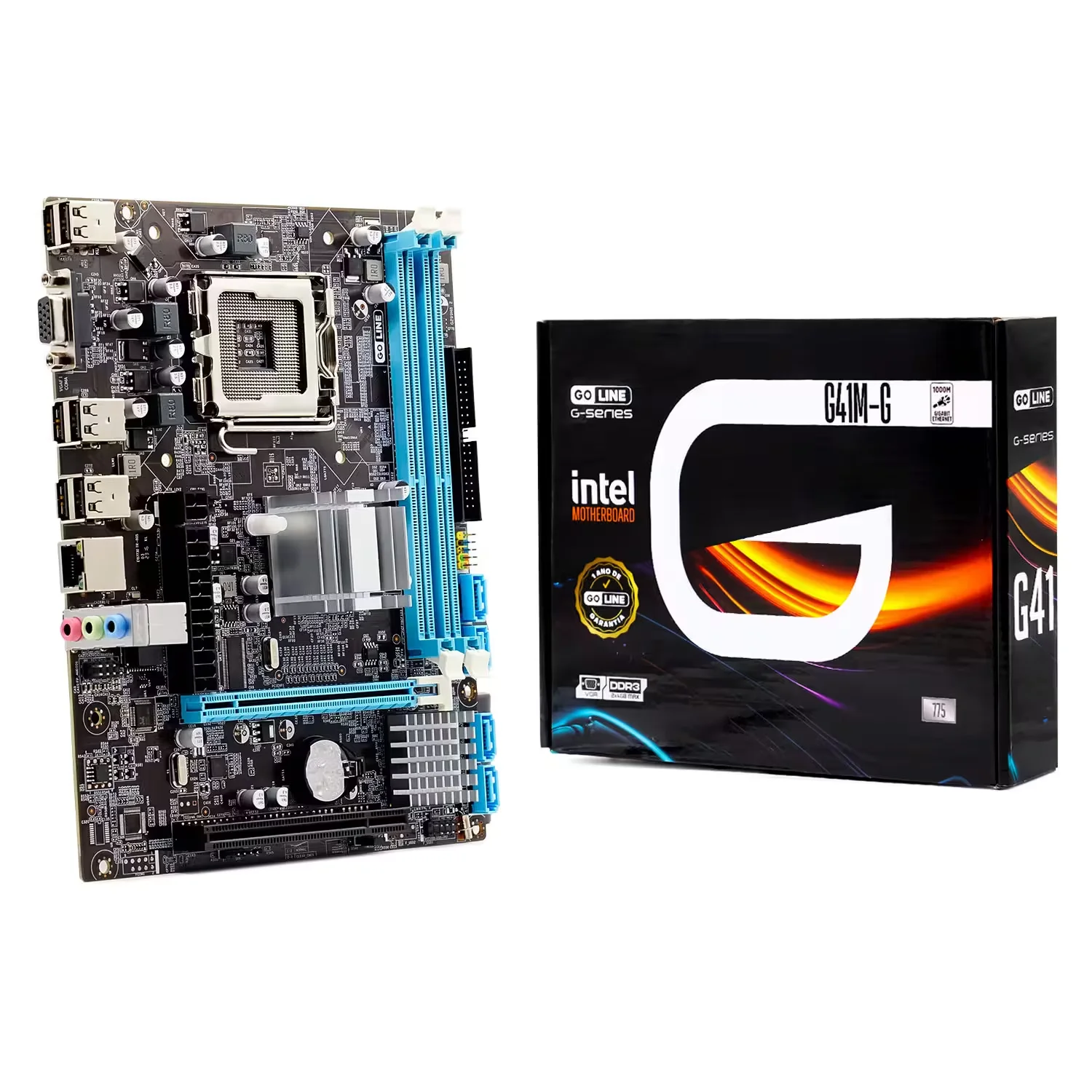 Placa Mãe Goline G41M-G DDR3 Socket LGA 775 Chipset 775 Gigabit 1000 MB - (1 Ano de Garantia)